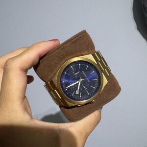 Michael Kors Gold and Blue Men's Watch